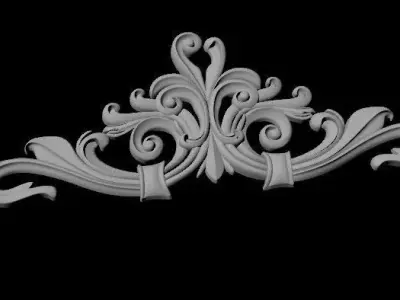 Central decor ornament for furniture 3D model 808