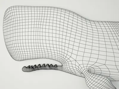 Hand-Carved Sperm Whale 6 3D model