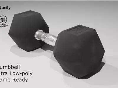Dumbbell Low poly - Game-Ready Fitness Equipment 3D Model Low-poly 3D model