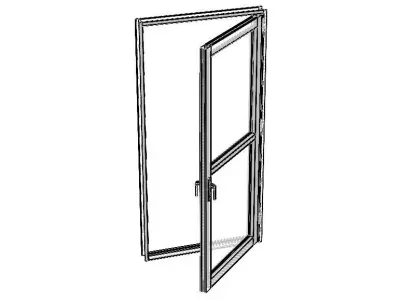 Entrance Aluminum Door 3D model