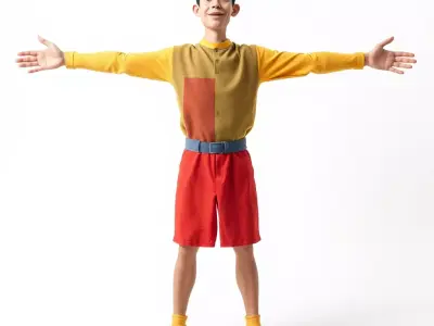 Colorful Cartoon Character model pack Low-poly 3D model