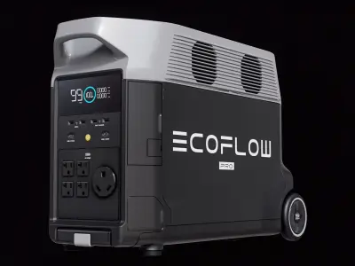 EcoFlow Delta PRO Portable Generator PBR Low-poly 3D model