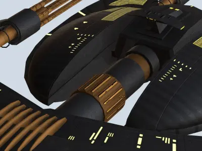 Martins Spaceship Low-poly 3D model