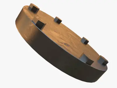 Steel Pipe Cap 3D model