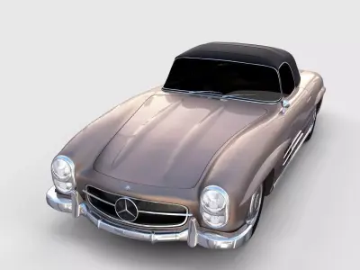 Mercedes 300SL Roadster Top Up rev 3D model