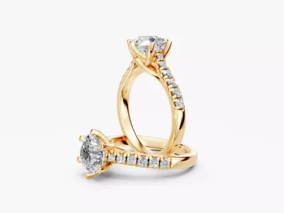 ZKR09 ENGAGEMENT RING 3D print model