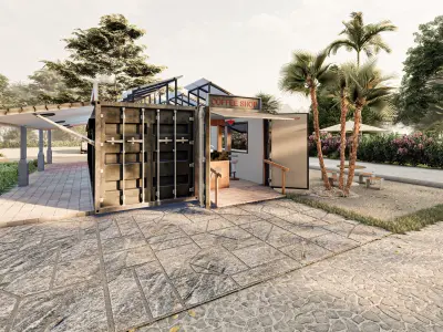 Cafe and VR Gaming Center 3D model