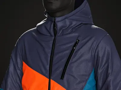 Jackets and Pants Snowboarding  Clo3D  OBJ Vol01 3D model