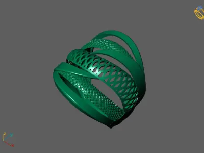 Fancy Womens Rings Plain Rings Ready STL 3DM Models Rings 3D print model 12
