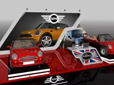 Car display stand 3D model