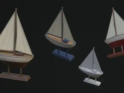 Nautical Decor Low-poly 3D model