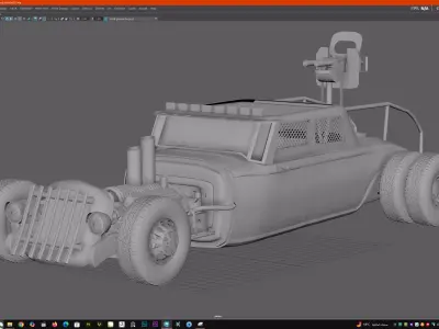 old survival vehicle 3D model