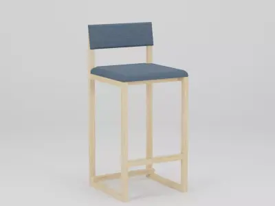 Counter Stool 43x43x97 Low-poly 3D model