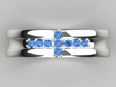 diamond gold man ring mr0178 3D print model