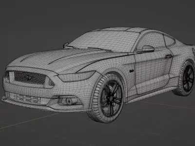 Sport-car Ford Mustang 3D model