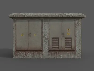 Old Transformer  Box Low-poly PBR Game Ready 3D Model Low-poly 3D model