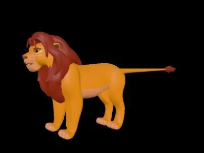 Simba Lion King Low-poly 3D model