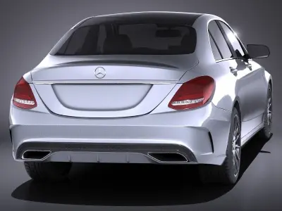 Mercedes Benz C Class W205 2017 sedan VRAY 3D model