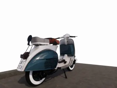 Vespa VNB 125 3D model Low-poly 3D model