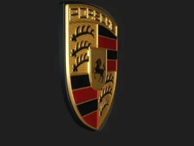 Porsche Logo Emblem 3D model