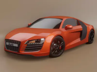 Audi R8 3D model 11