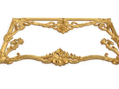 Plaster decorative frame ornament 24 3D model