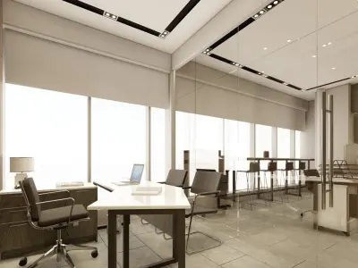 LUXURY MINIMALIST OFFICE 3D model