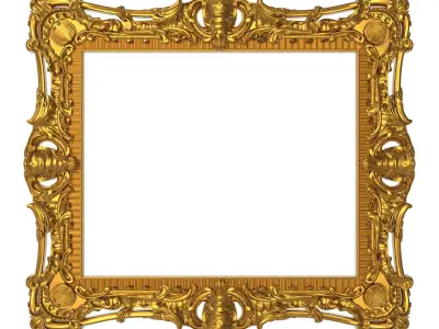 carved frame 3D model