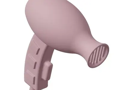 Plastic Premium Hair Dryer Toy 3D model