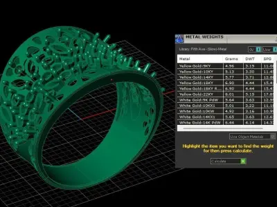 Luxury Diamond Ring 3d Printable Model 3D print model get