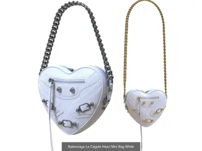 Balenciaga Le Cagole Heart Mini Bag 3D Model Pack