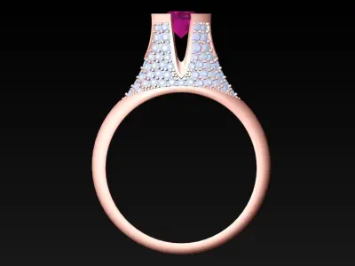 Diamond Ring - Womens Rings - N229242 3D print model