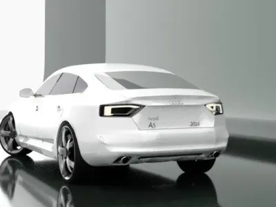 Aoudi A5 sportback Low-poly 3D model