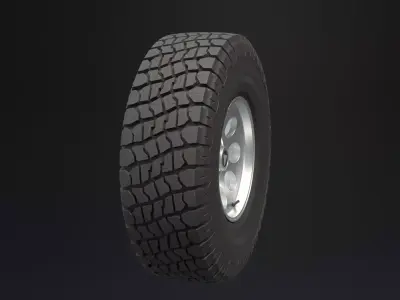 Generic off-road Tire and Rim 3D model