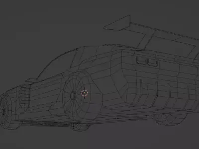 Low poly race car Low-poly 3D model