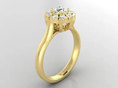 Ring M54 The luxury female ring with gems wedding 3D print model