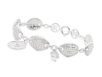 Lock and Key High Jewelry Diamond Bracelet 3dm stl renders  3D print model