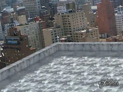 Roof Render set futuristic sports car Low-poly 3D model