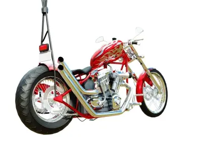 Chopper Motorcycle 3D model
