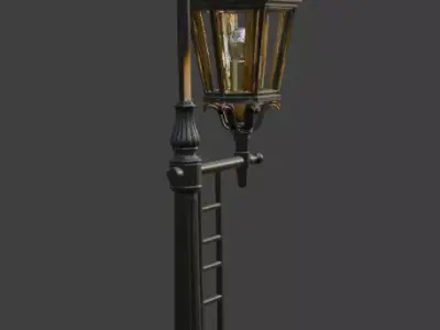 Vintage Street Lamp 3D Model 3D model