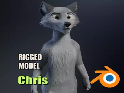 Chris Anthro Wolf 3D model