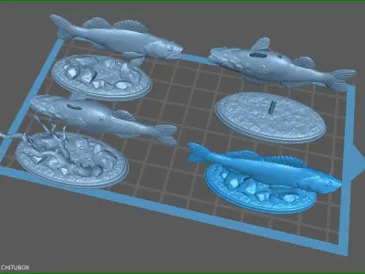 Zander on the base 3D print model