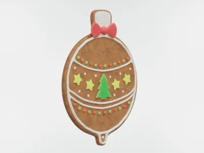 Gingerbread Christmas Cookie 13 3D model
