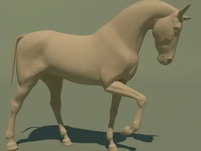 Animated Horse 10 colours 3D model