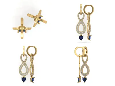 Earrings od100 3D print model