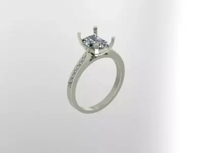 Engagement ring  3D print model 11