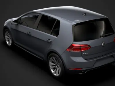 VW Golf TSI Bluemotion 5door Typ5G 2019 3D model