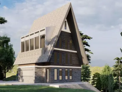 Mountain house 3D model