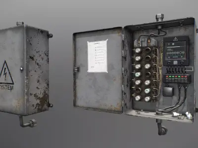Fusebox Low-poly 3D model