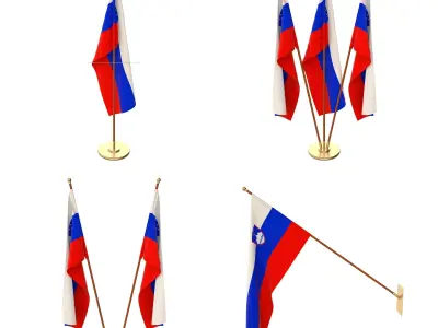 Slovenia Flag Pack 3D model